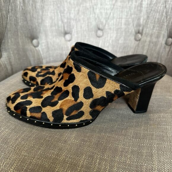 Cole Haan Women's Leopard Print Annette Calf Hair Leather Clog Size 8.5B D18189 - Picture 8 of 11